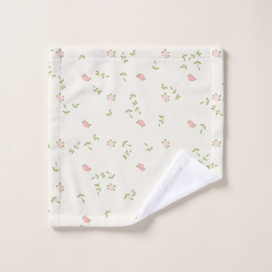 Roze en roze houtkool bad handdoek (Wasdoekje)