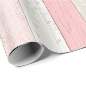 Roze en roze houtkool cadeaupapier (Rol Hoek)