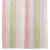 Roze en roze houtkool douchegordijn (Voorkant)