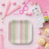 Roze en roze houtkool papieren bordje (Feest)