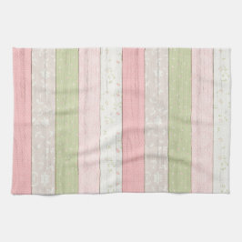 Roze en roze houtkool theedoek