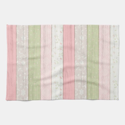 Roze en roze houtkool theedoek (Horizontaal)