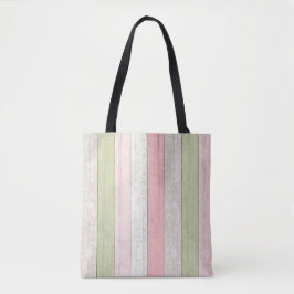 Roze en roze houtkool tote bag