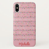 Roze en roze kerstlampjes met fijne snede Case-Mate iPhone case (Achterkant)