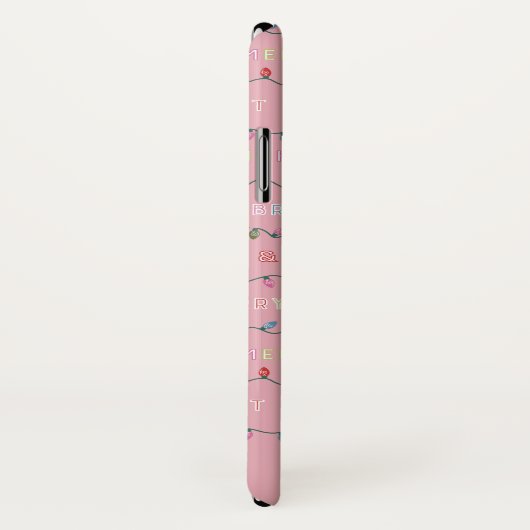 Roze en roze kerstlampjes met fijne snede Case-Mate iPhone case (Achterkant / rechts)