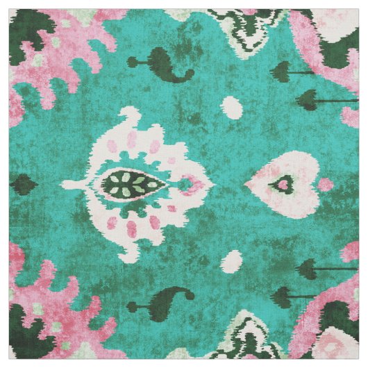 Roze en roze kruidenpatroon stof (Swatch)