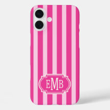 Roze en roze monogram strepen