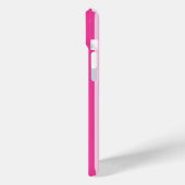Roze en roze monogramstrepen Case-Mate iPhone case (Achterkant / Links)