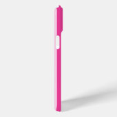 Roze en roze monogramstrepen Case-Mate iPhone case (Achterkant / Rechts)