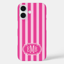 Roze en roze monogramstrepen