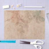 Roze en Roze op een Roze Stijlachtergrond Tissuepapier (Craft)