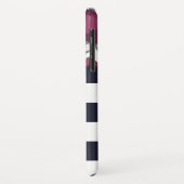 Roze en roze Rozen | Gestreepte monogrammen Case-Mate iPhone Case (Achterkant/links)