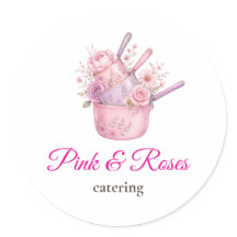 Roze en Rozen Catering Bedrijfsmerk Sticker