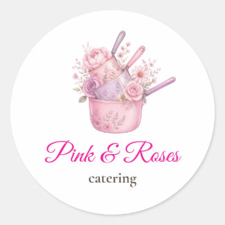 Roze en Rozen Catering Bedrijfsmerk Sticker
