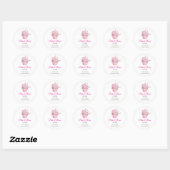 Roze en Rozen Catering Bedrijfsmerk Sticker (Vel)