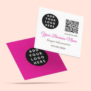 Roze en Rozen Cateringbedrijf QR-code Vierkante Visitekaartje