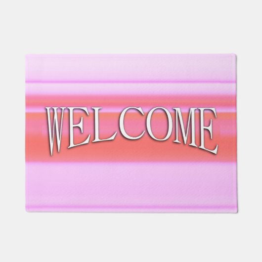 Roze en Rozer Streepdesign Deurmat (Voorkant)
