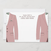 Roze en Sage Gay Huwelijksrepetities Kaart (Achterkant)