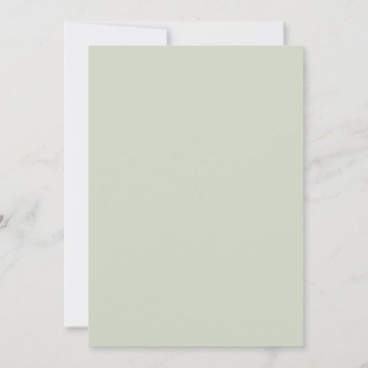 Roze en Sage Green Floral Wedding-uitnodiging Kaart (Achterkant)