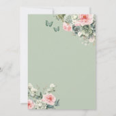Roze en Sage Green Quince Kalender Sla de datum op Kaart (Achterkant)
