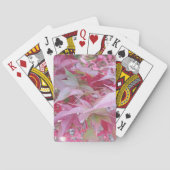 Roze en salie vallen bladeren pokerkaarten (Achterkant)