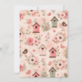 Roze en Saliegroen Housewarming Kaart (Achterkant)