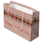 Roze en Schuur Rood Groot Cadeauzakje (Achterkant Gekanteld)