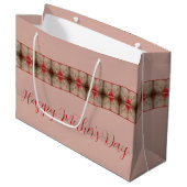 Roze en Schuur Rood Groot Cadeauzakje (Voorkant Gekanteld)