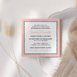 Roze en Silver Bat Mitzvah Kaart<br><div class="desc">Deze trendy uitnodiging Bat Mitzvah kenmerkt mousserende faux glitter gelaagd tegen een stevige kleurenachtergrond. Gebruik het formulier sjabloon om je eigen gegevens toe te voegen. De functie "Aanpassen" kan worden gebruikt om de lettertypestijl,  -kleur en -indeling te wijzigen.</div>