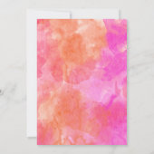 Roze en Sinaasappel 1 foto Bold Minimalist Wedding Kaart (Achterkant)