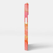 Roze en sinaasappel Alcohol Art Girly Gold iPhone Hoesje (Rechterkant)