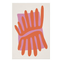 Roze en Sinaasappel bladeren Matisse geïnspireerd 