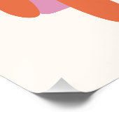 Roze en Sinaasappel bladeren Matisse geïnspireerd Perfect Poster (Hoek)