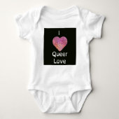 Roze en Sinaasappel I Heart Queer Love Romper (Voorkant)