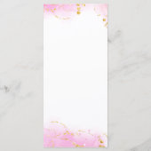 Roze en Sinaasappel Kleurrijke Tropische Bloemen B Menu (Achterkant)