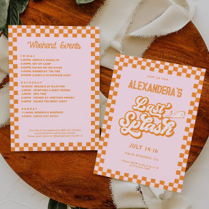 Roze en Sinaasappel Laatste Splash Bachelorette Pa Kaart