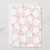 Roze en Sinaasappel Let's Go Ghurls Halloween Verj Kaart (Achterkant)