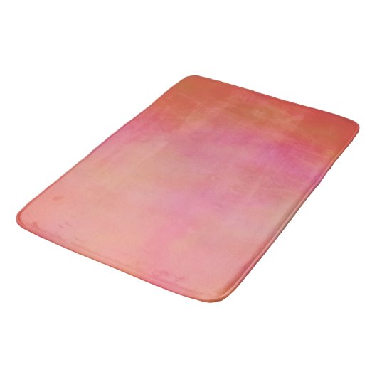 Roze en Sinaasappel Marmerled Cloud abstract Badmat (Gekanteld)