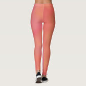 Roze en Sinaasappel Marmerled Cloud abstract Leggings (Achterkant)