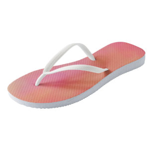 Roze en Sinaasappel Marmerled Cloud abstract Teenslippers