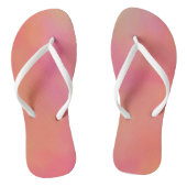 Roze en Sinaasappel Marmerled Cloud abstract Teenslippers (Voetbed)