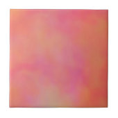 Roze en Sinaasappel Marmerled Cloud abstract Tegeltje (Voorkant)