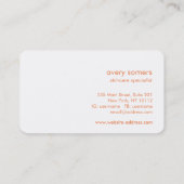 Roze en Sinaasappel Zilveren Lotus Bloem Mandala Visitekaartje (Achterkant)