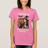 Roze en spookachtig met een doel - Halloween T-shirt (Voorkant)