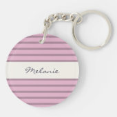 Roze en standaard gepersonaliseerd design acryl sleutelhanger (Achterkant)
