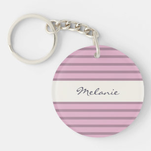 Roze en standaard gepersonaliseerd design acryl sleutelhanger