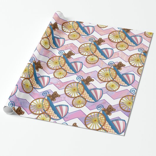 Roze en Stinky Baby Cadeaupapier (Uitgerold)