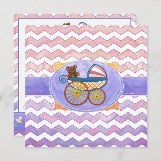 Roze en Stinky Baby Kaart (Voorkant / Achterkant)