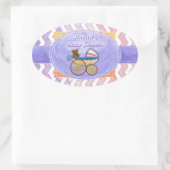 Roze en Stinky Baby Ovale Sticker (Tas)