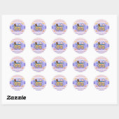 Roze en Stinky Baby Ronde Sticker (Vel)